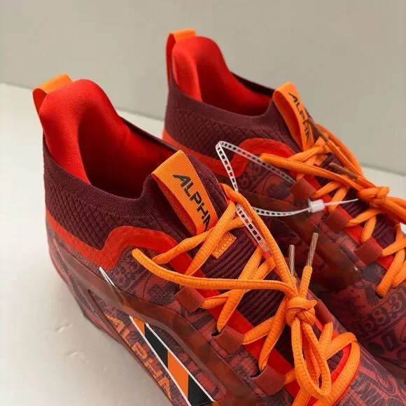 Nike Alpha Menace 4 Elite NRG football cleats red orange FQ4046-600 Mens sz 10.5 - Picture 7 of 14